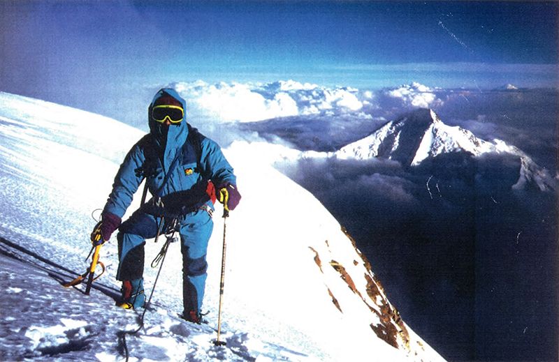 Alpine climber in Himalaya