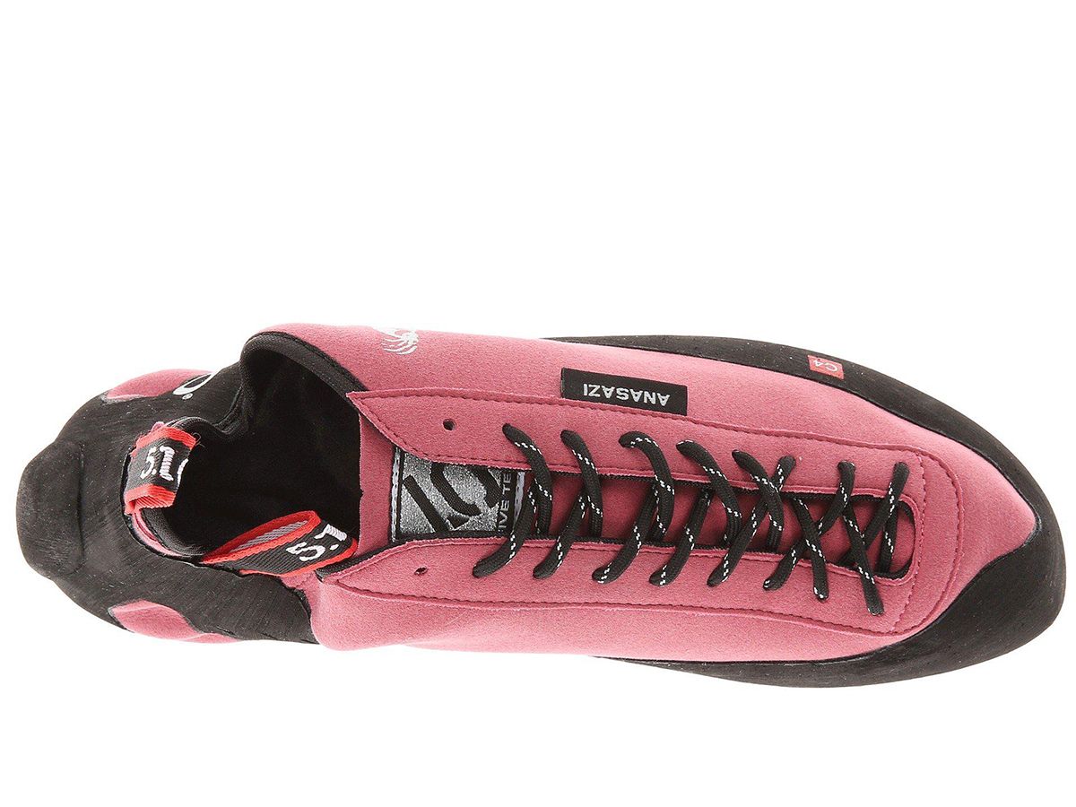 Pink climbing shoe