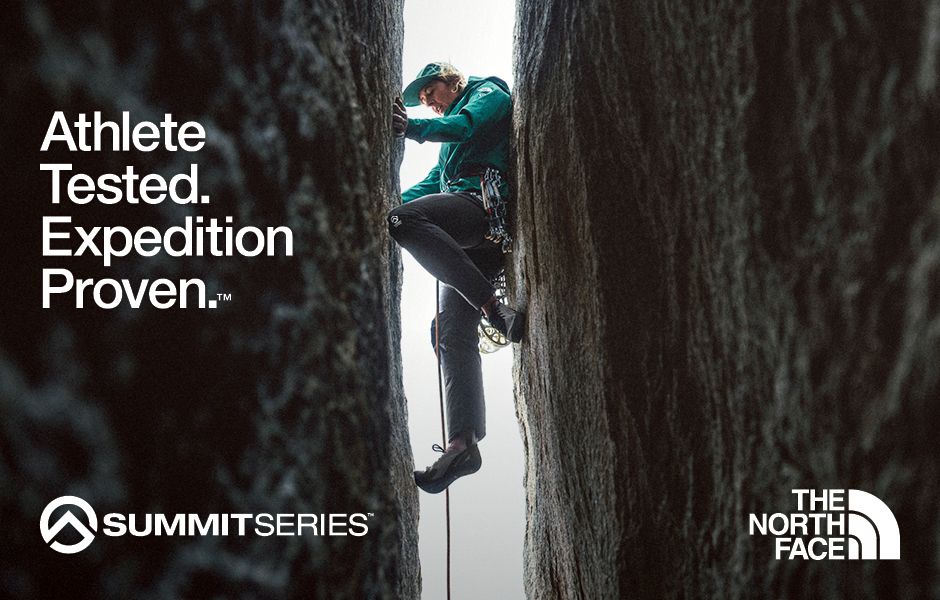 Climbing gear advert