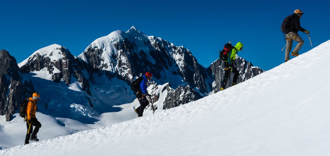 Climbers in the alpine