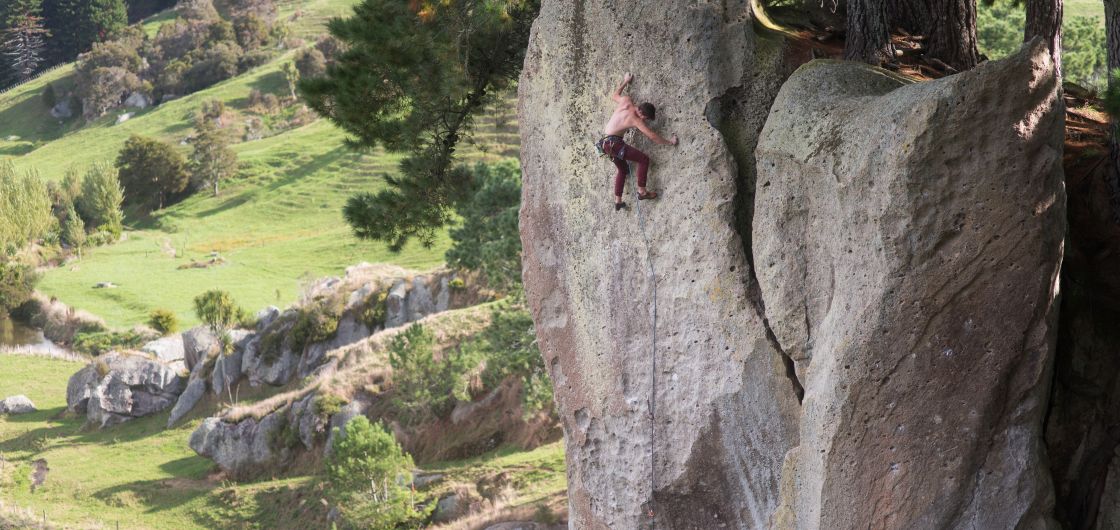 Climber at Froggatt Edge