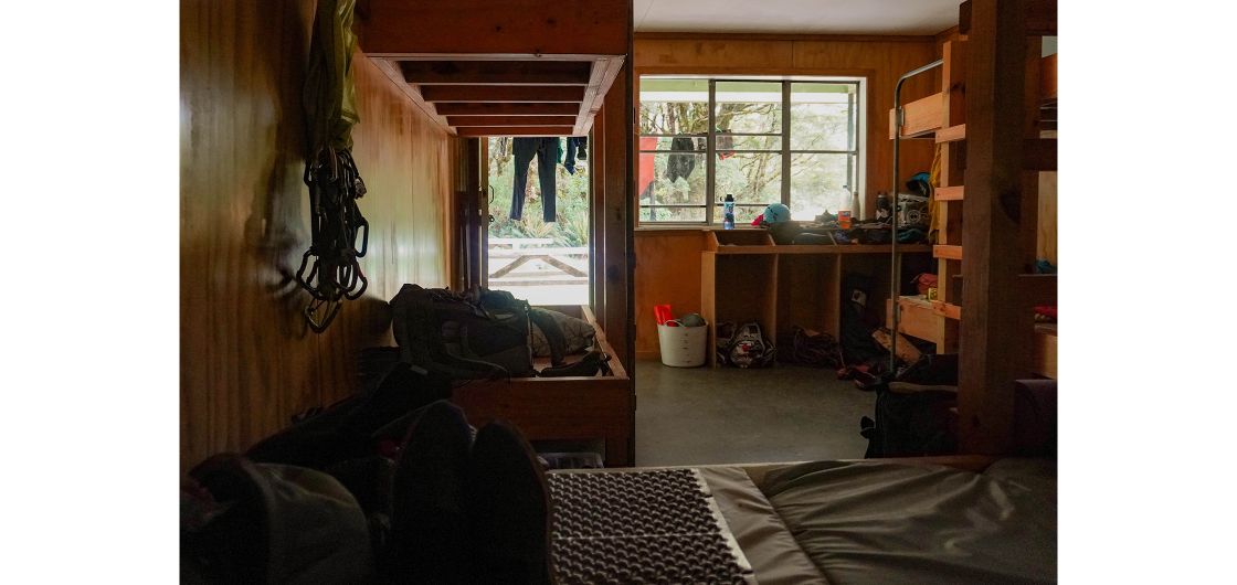 View of bunk room at Homer Hut