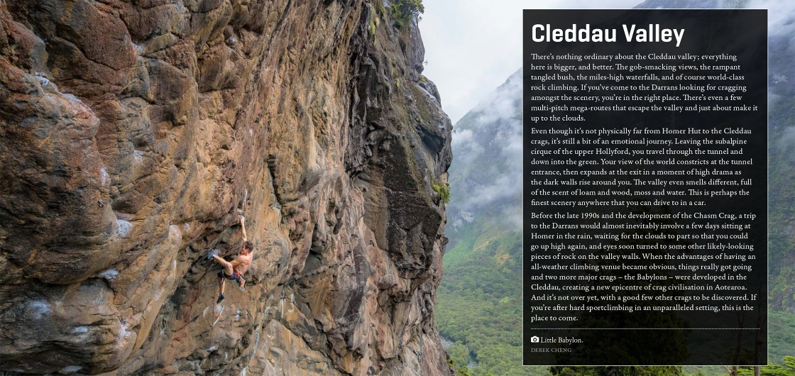 Cleddau Cragging Guide Spread from guidebook