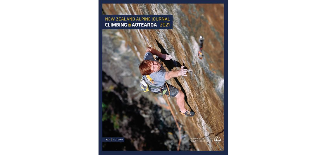 Josh Cornah on the cover of the autumn journal Journal cover with rock climbing picture