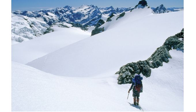 Climber on mountain