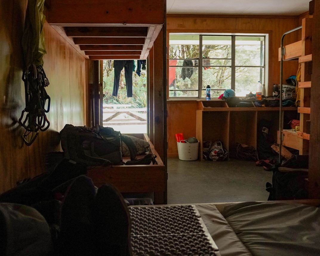 View of bunk room at Homer Hut