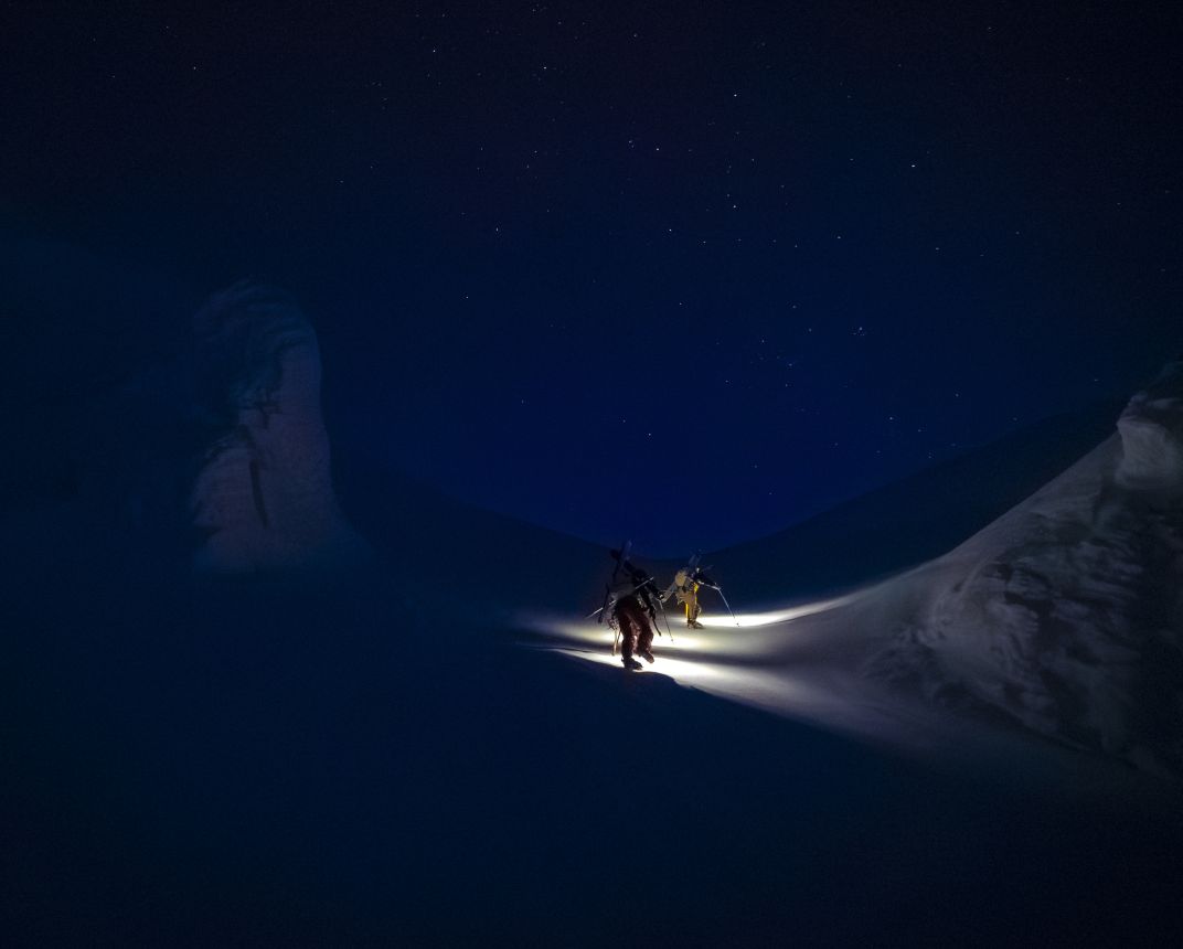 Climbers in the night 