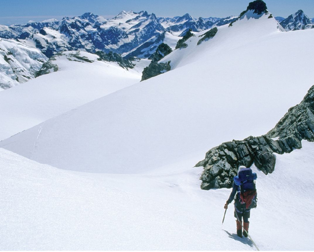Climber on mountain
