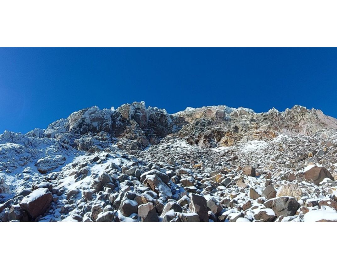Icy mountainside