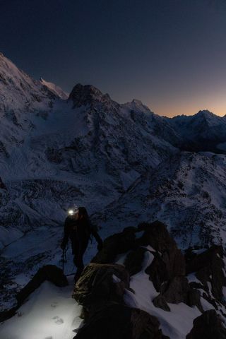 mountaineering as sunrises