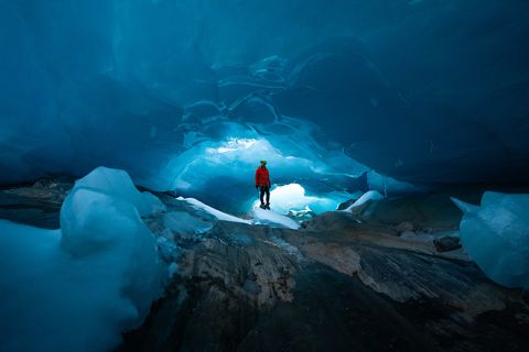 inside an ice cave