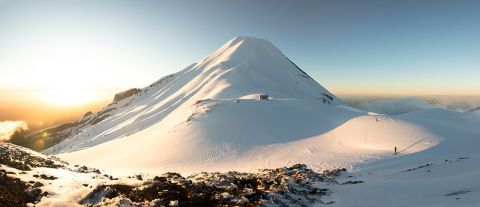 snowy volcano mountain