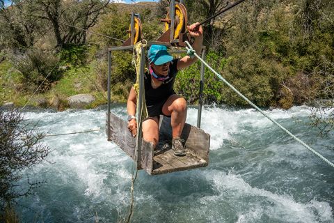pulley over river