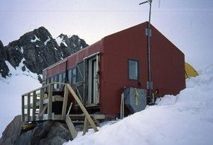 Pioneer Hut in snow