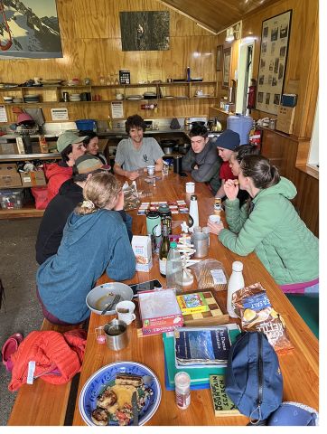 Common room in hut