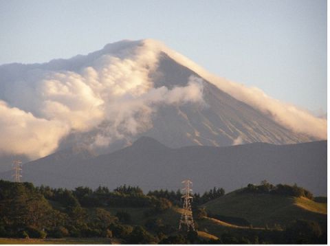 Taranaki in cloud