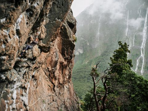 climber on rock