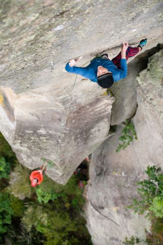 climber on rock