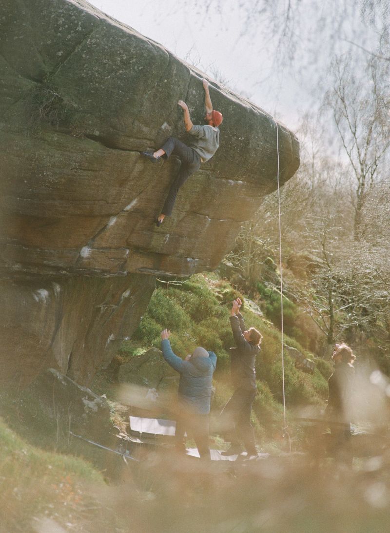 Filmic shot of boulder