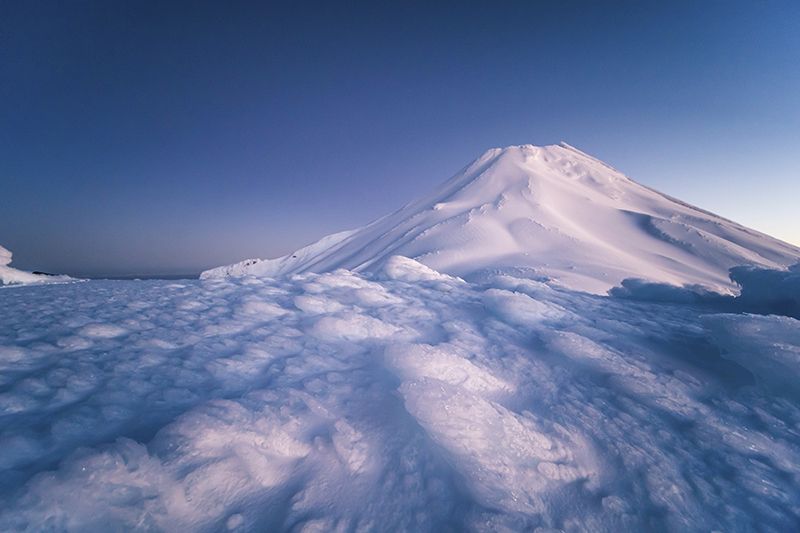 Icy volcano