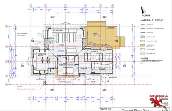 Aspiring Hut Drawings Red Gecko Architects