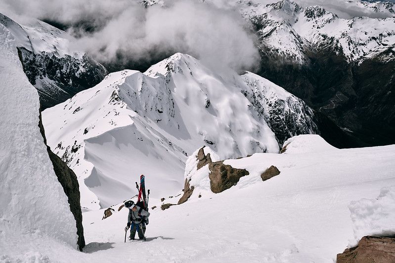 Climber on Mt Rolleston