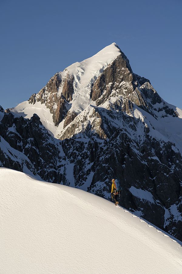 Climber and peak