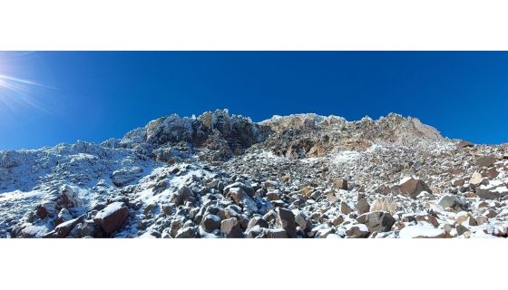 Icy mountainside